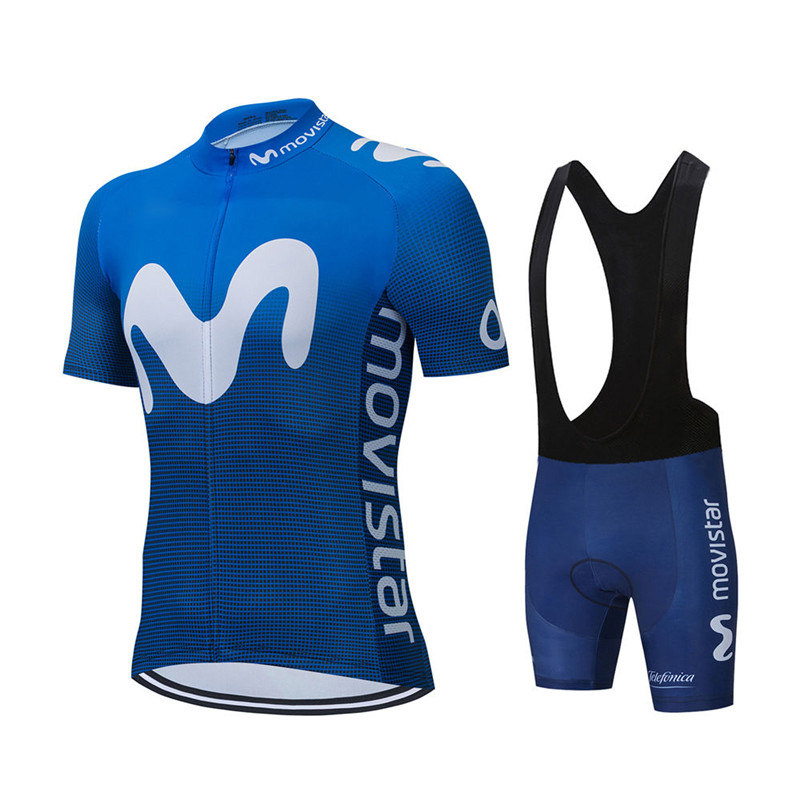 Cycling Gear Clothing - Nowe letnie zestawy koszulek kolarskich Movistar